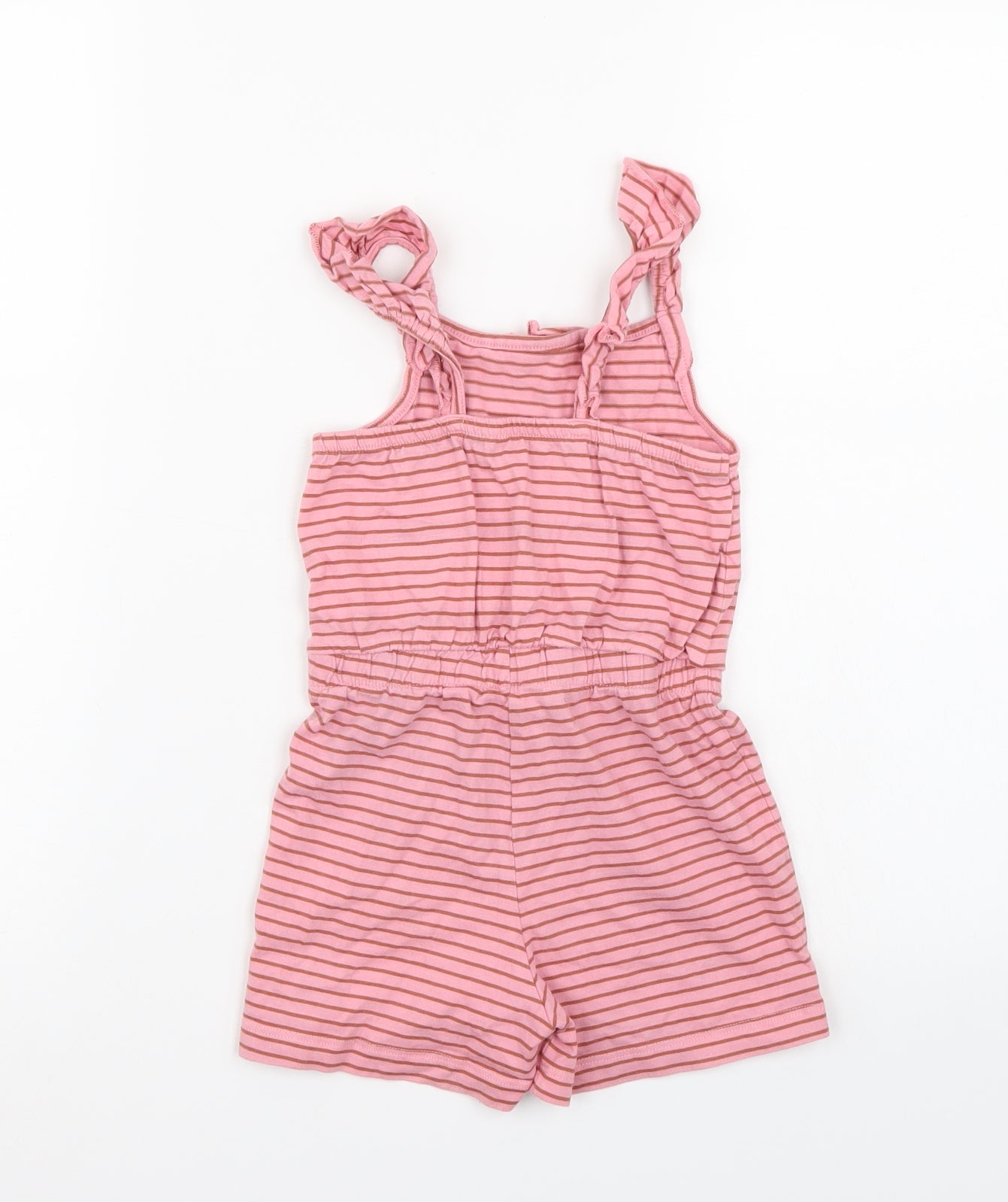 George Girls Pink Striped  Playsuit One-Piece Size 3-4 Years