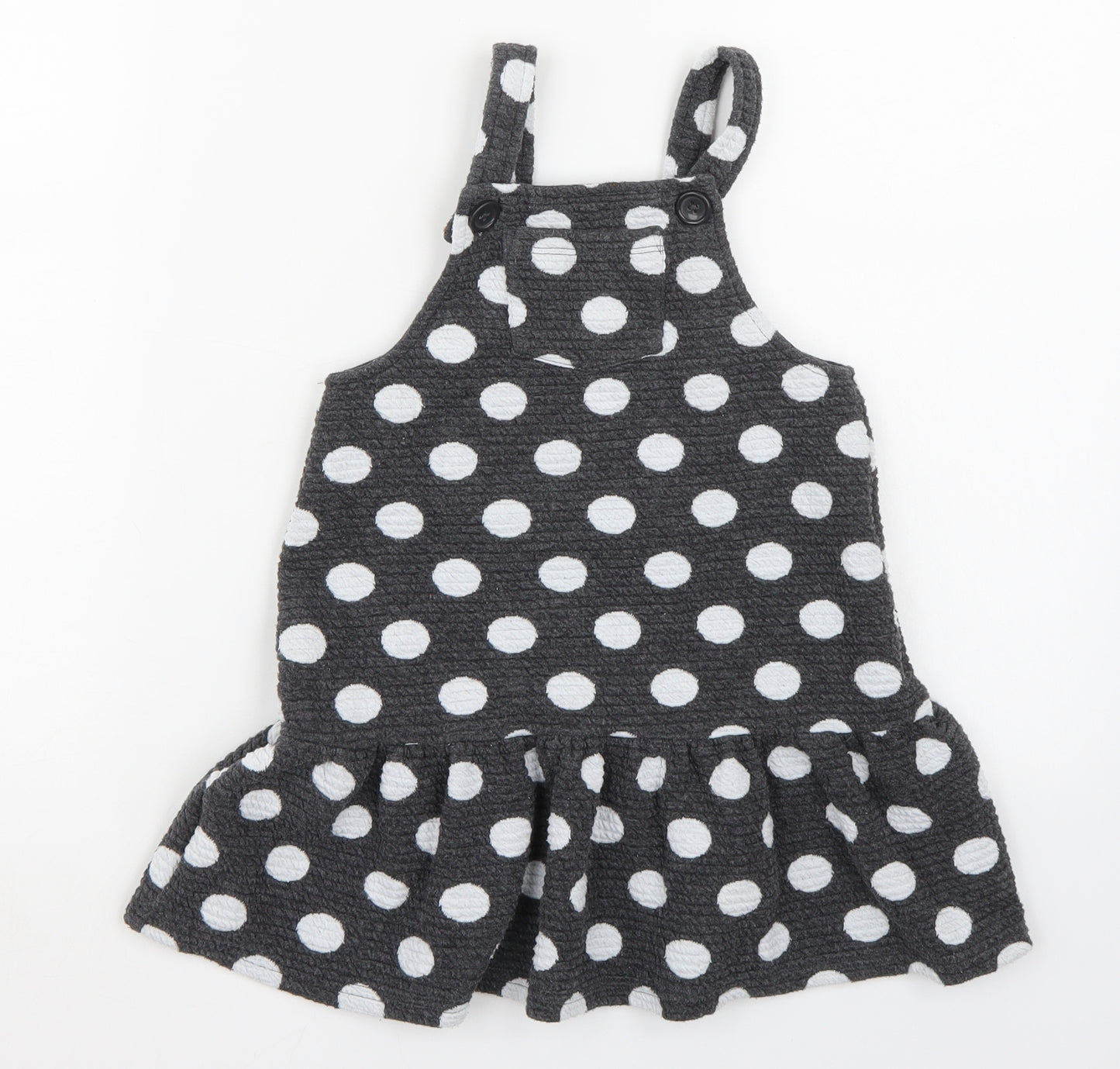 George Girls Grey Polka Dot  A-Line  Size 3-4 Years
