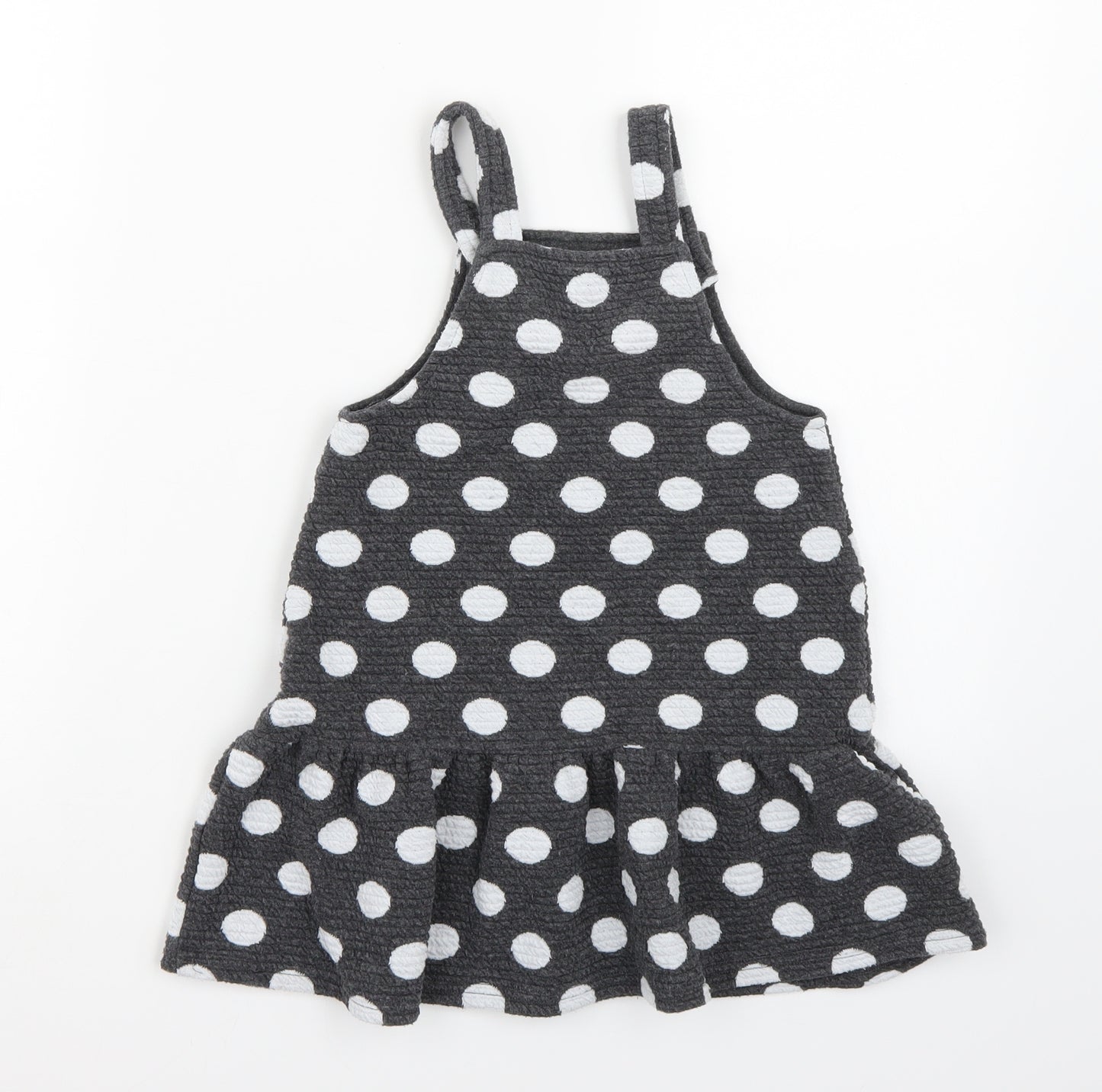 George Girls Grey Polka Dot  A-Line  Size 3-4 Years