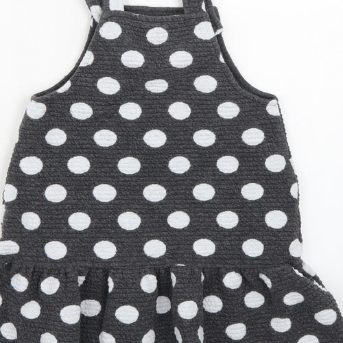 George Girls Grey Polka Dot  A-Line  Size 3-4 Years