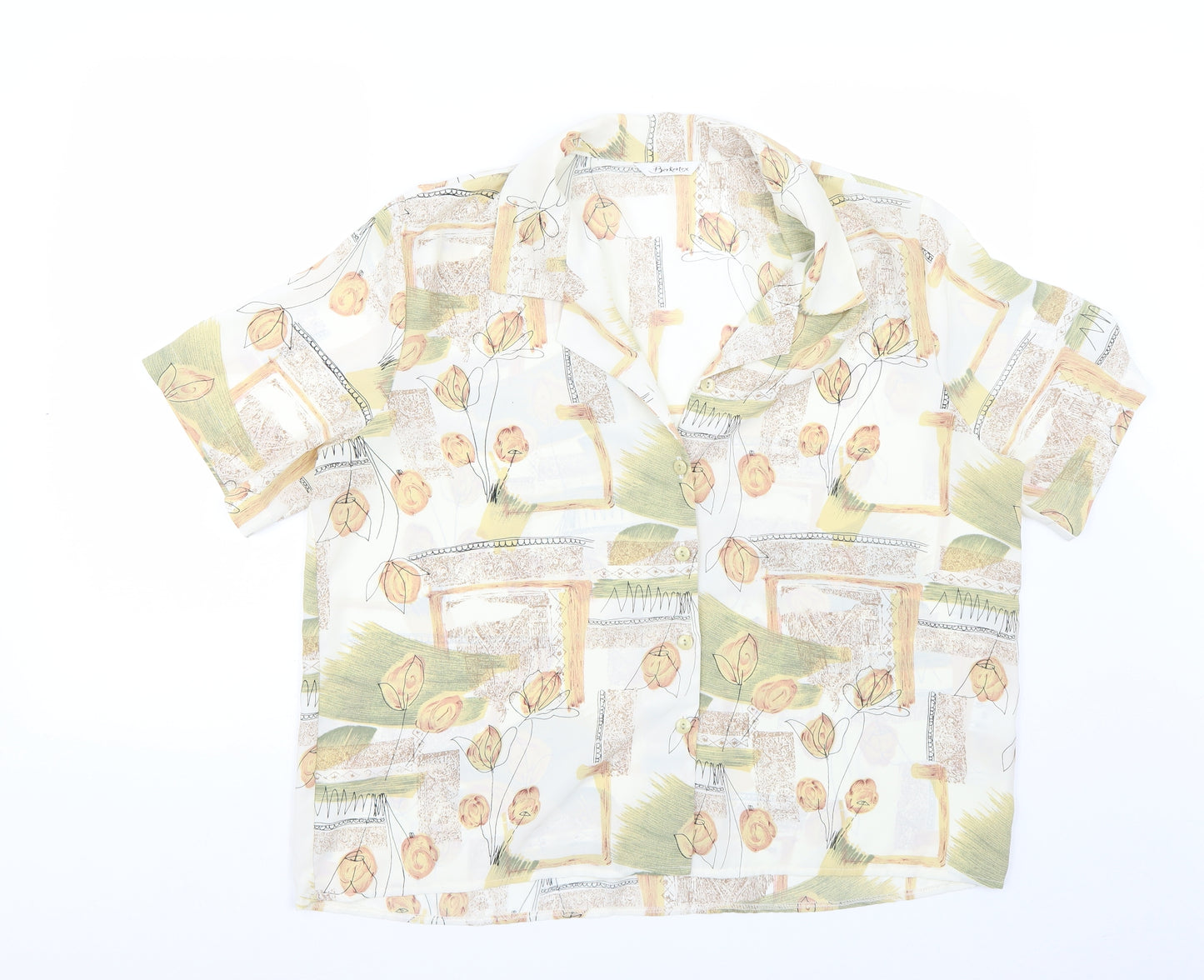 Berkertex Womens Beige   Basic Button-Up Size 20
