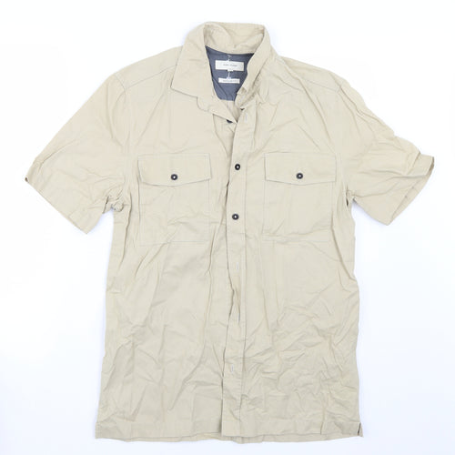Riverisland Mens Beige    Button-Up Size M