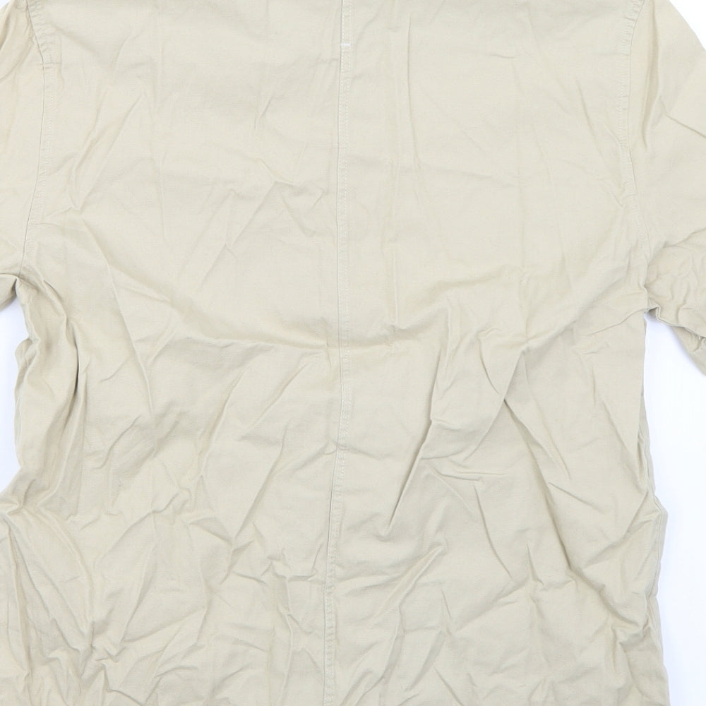 Riverisland Mens Beige    Button-Up Size M