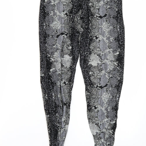 Preworn Womens Grey Animal Print  Carrot Leggings Size M L25 in