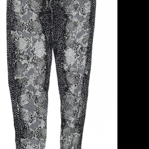 Preworn Womens Grey Animal Print  Carrot Leggings Size M L25 in