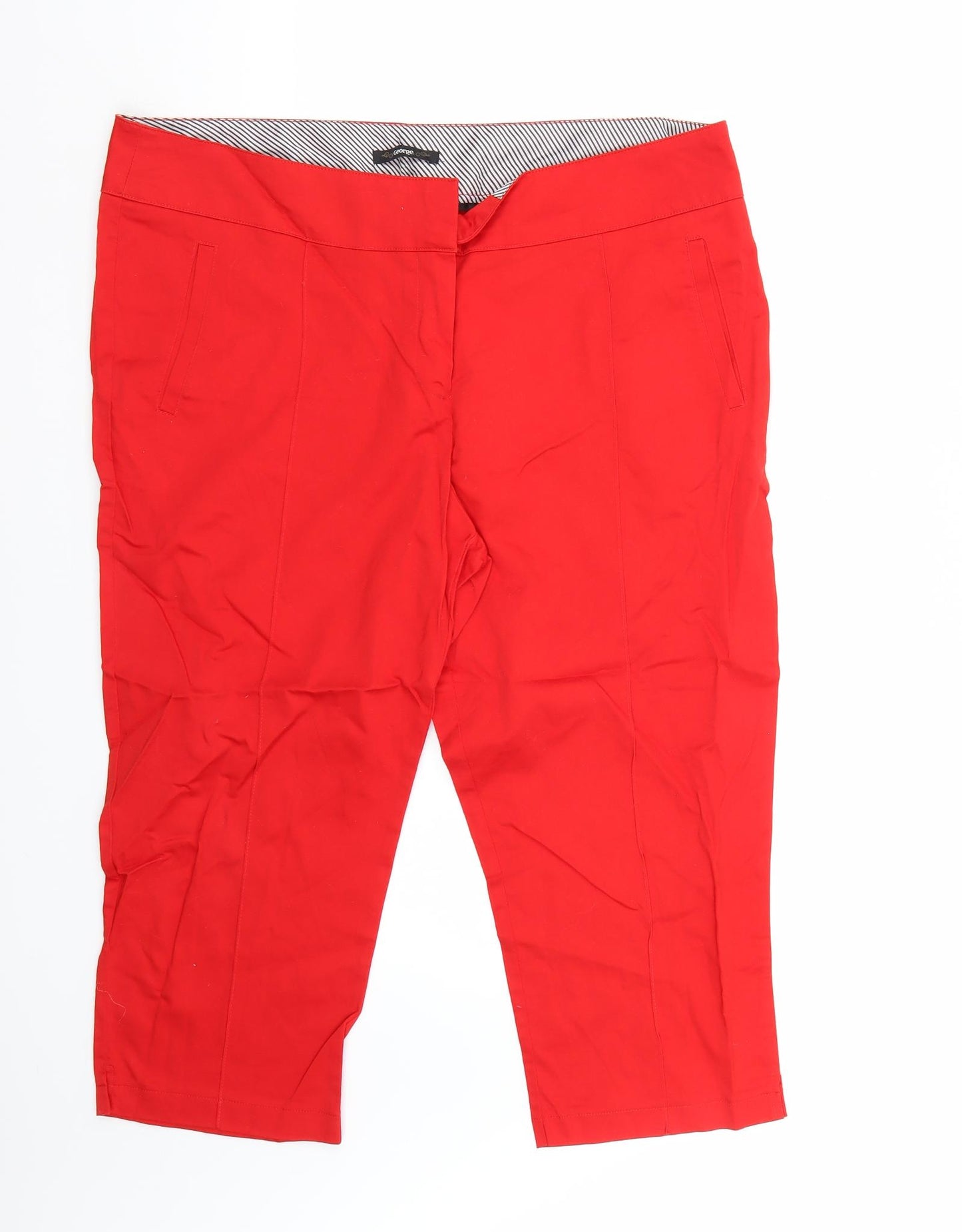 George Womens Red   Chino Shorts Size 18