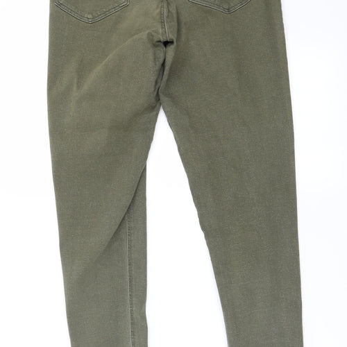 Topshop Womens Green   Straight Jeans Size 32 in L30 in