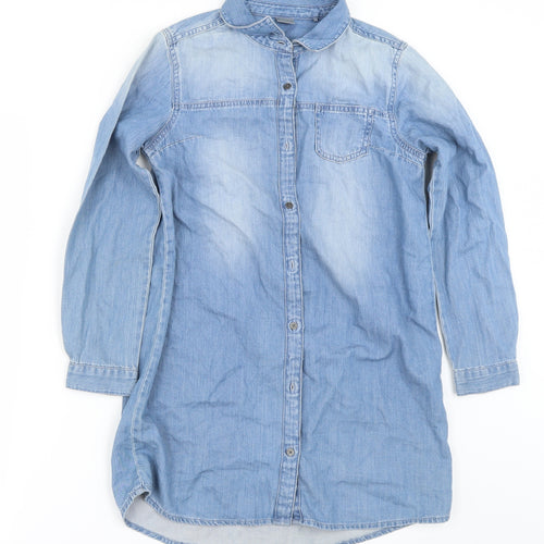 NEXT Girls Blue   Basic Button-Up Size 11 Years
