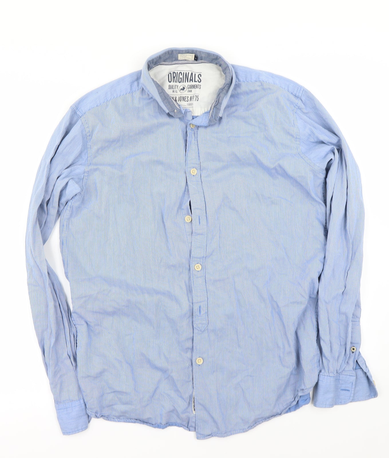 JACK & JONES Mens Blue    Button-Up Size L