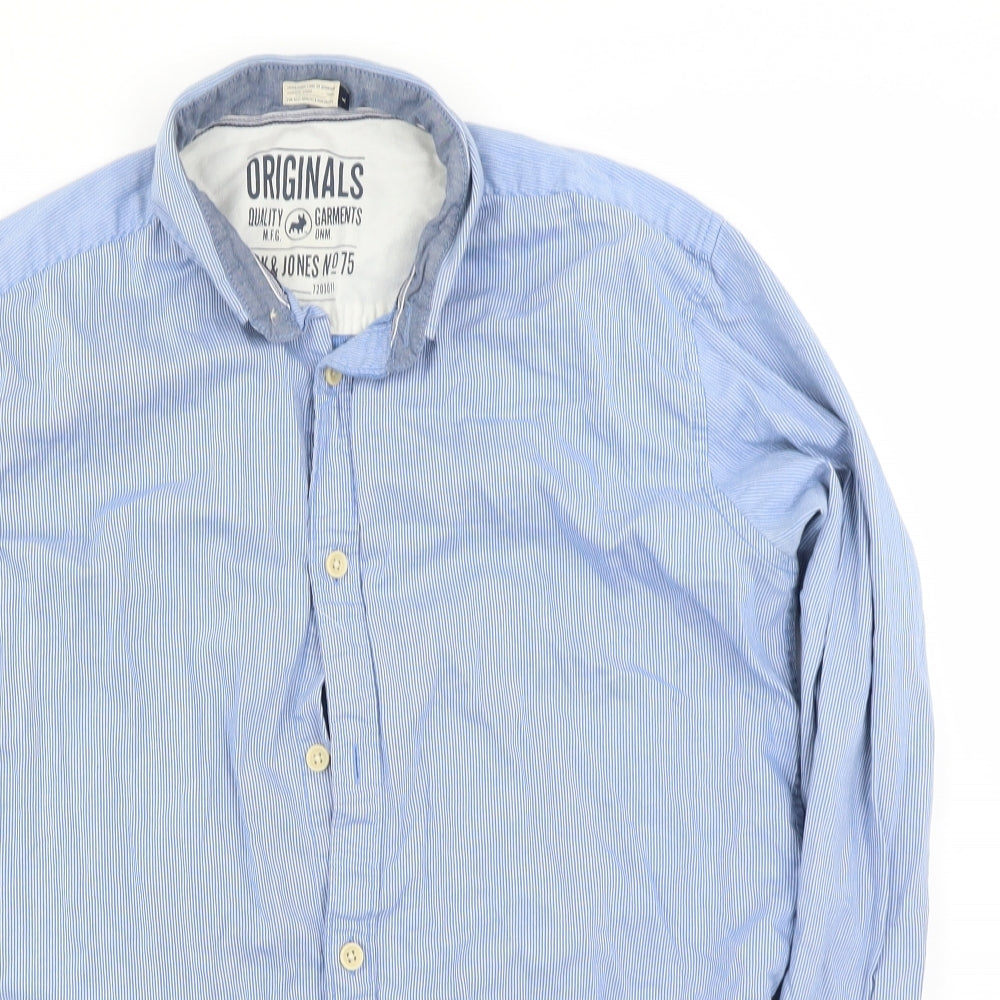 JACK & JONES Mens Blue    Button-Up Size L