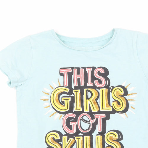 Nutmeg Girls Blue   Basic T-Shirt Size 8-9 Years