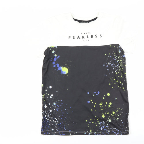 George Boys Black   Basic T-Shirt Size 10 Years