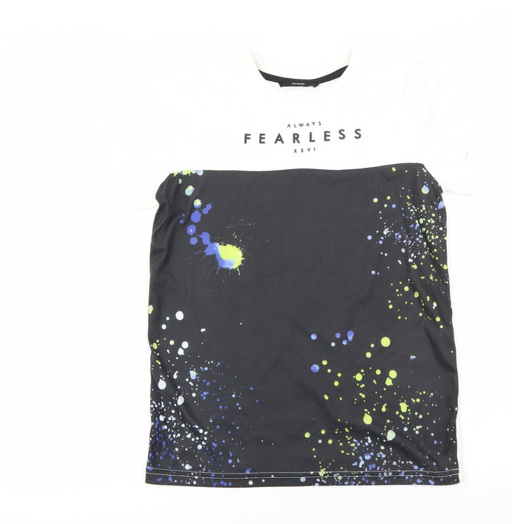 George Boys Black Basic T-Shirt Size 10 Years