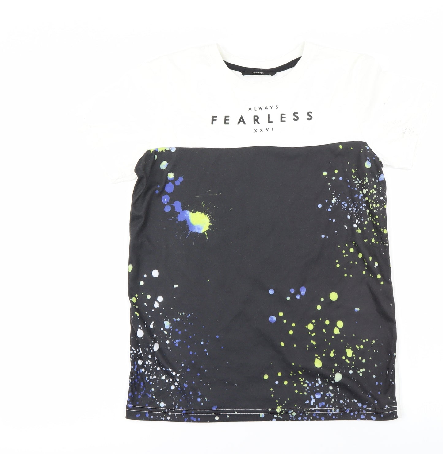 George Boys Black   Basic T-Shirt Size 10 Years