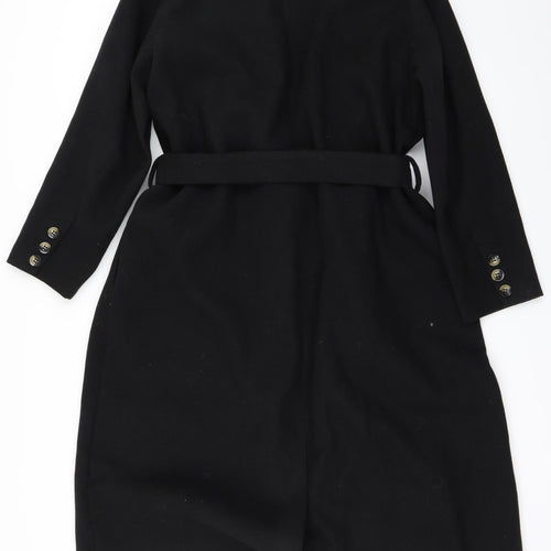 just fabulous  Womens Black   Trench Coat Coat Size XL