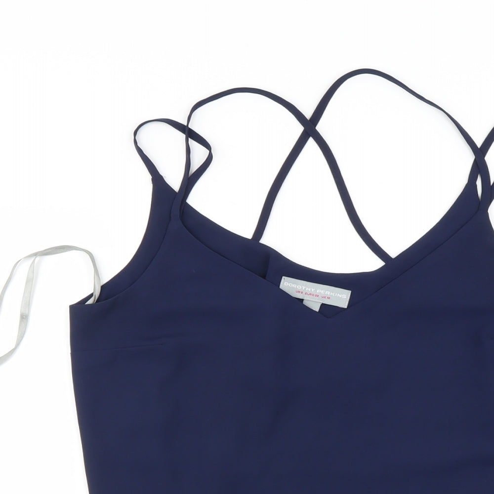 Dorothy Perkins Womens Blue   Basic Blouse Size 6