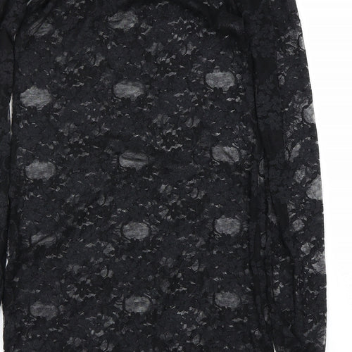 Ann Summers Womens Black Floral  Bodycon  Size S