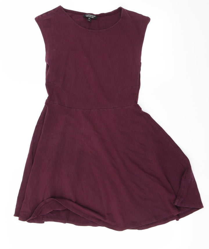 Topshop Womens Purple A-Line Size 10