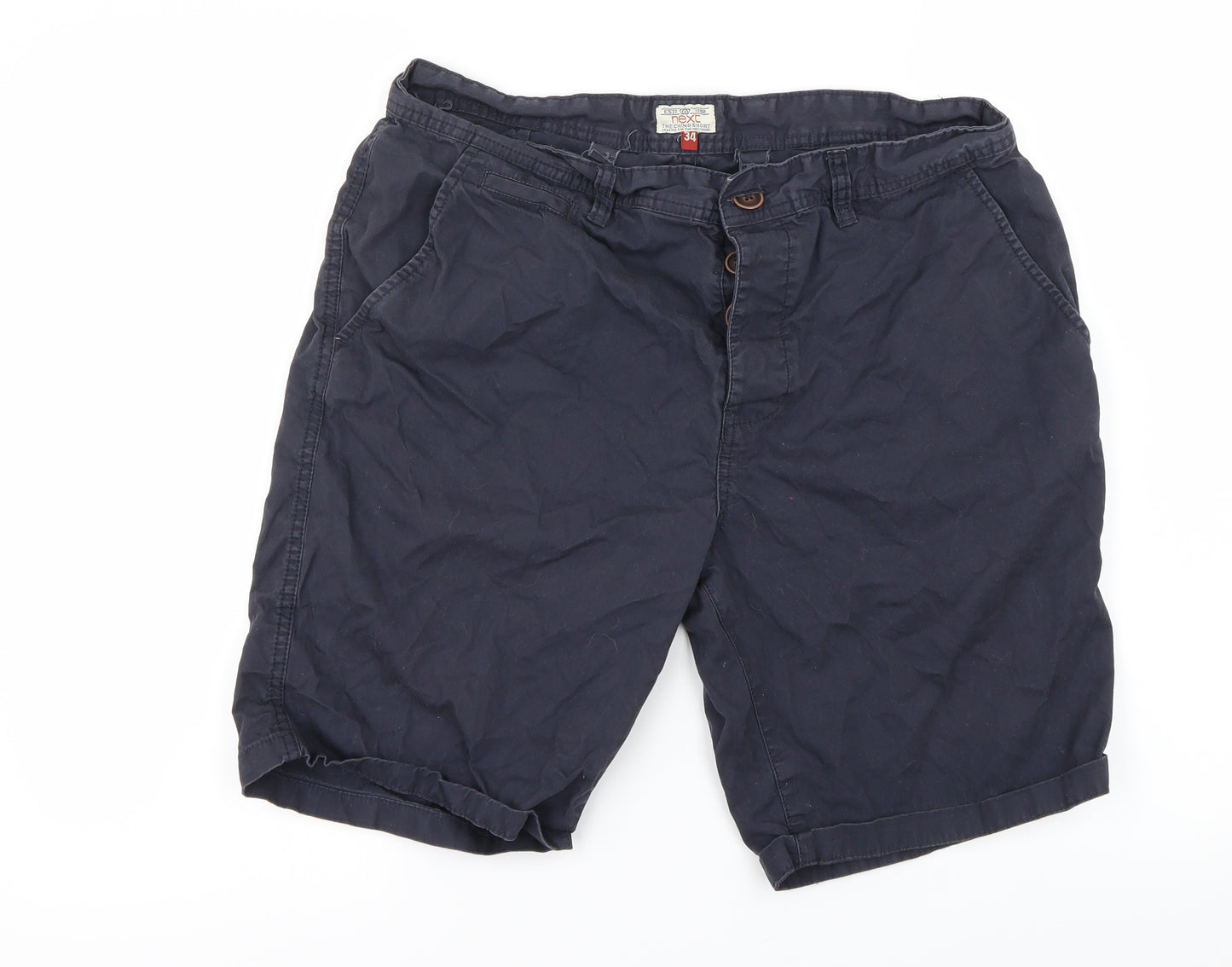 NEXT Mens Blue   Chino Shorts Size 30 in