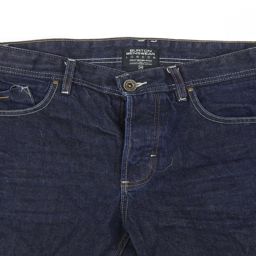 burton  Mens Blue   Cargo Shorts Size 34 in