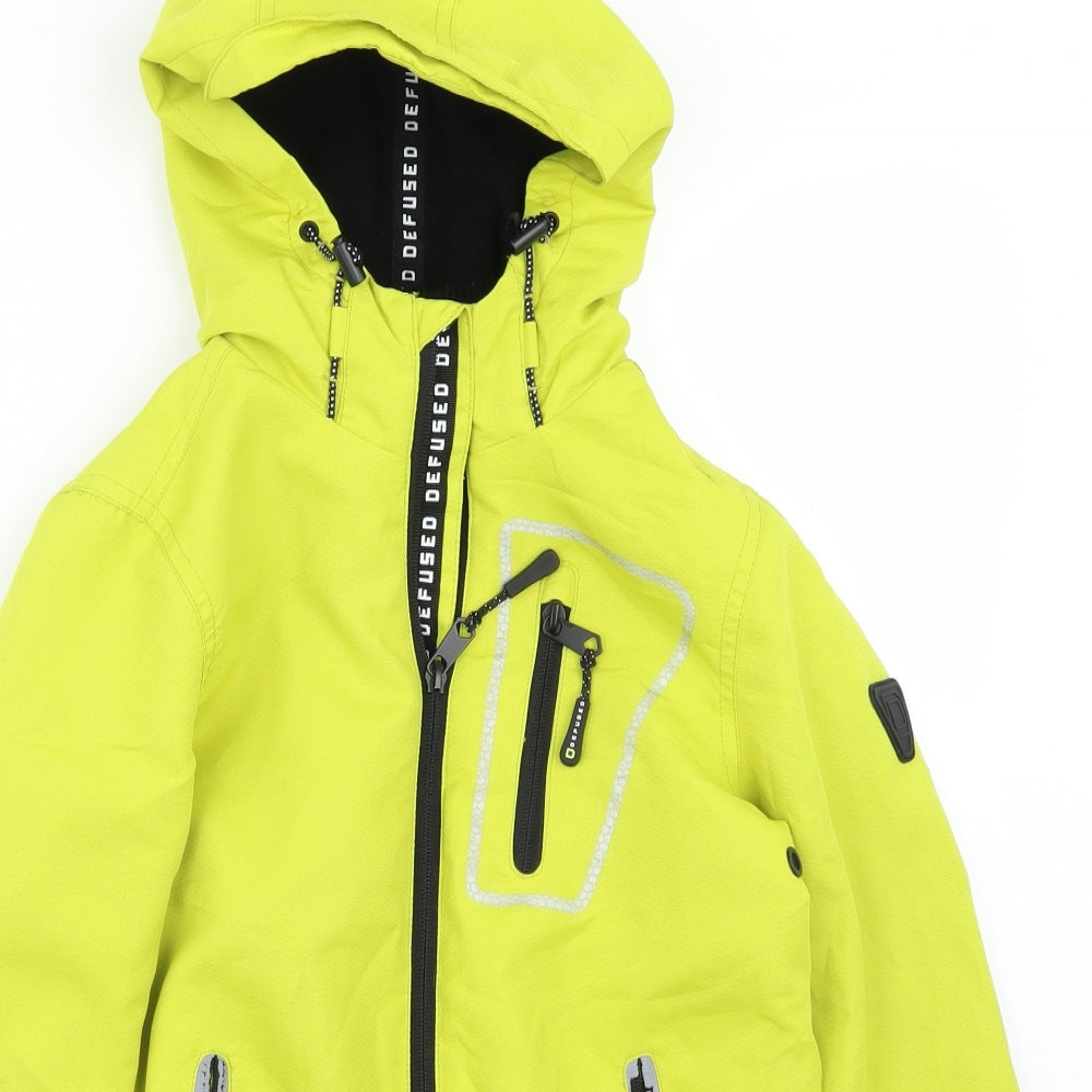 George Boys Green   Rain Coat Coat Size 6-7 Years