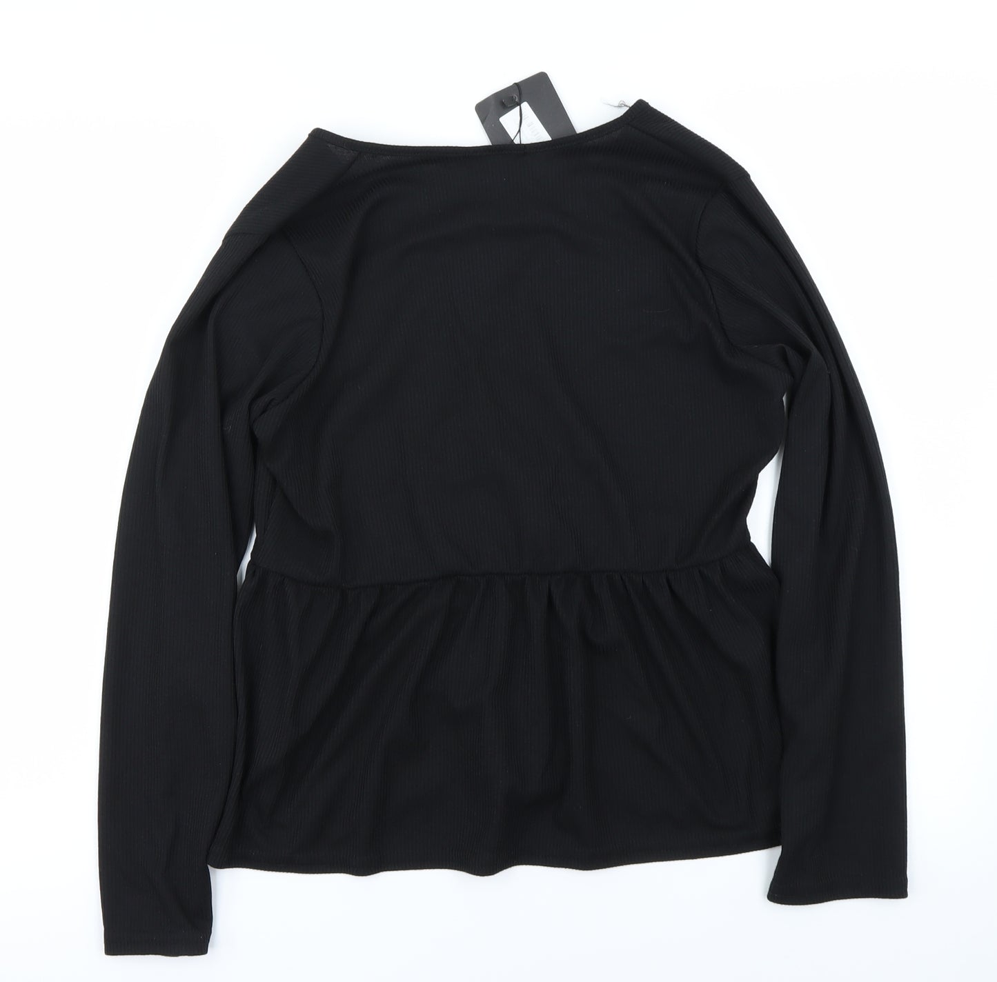 PRETTYLITTLETHING Womens Black   Basic Blouse Size 16