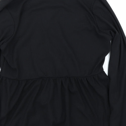 PRETTYLITTLETHING Womens Black   Basic Blouse Size 16