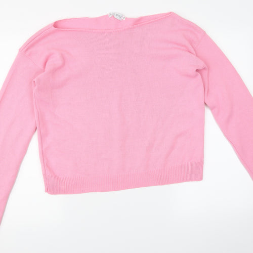 I SAW IT FIRST Womens Pink   Pullover Sweatshirt Size 12