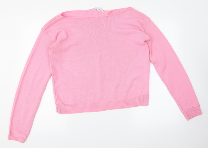I SAW IT FIRST Womens Pink   Pullover Sweatshirt Size 12