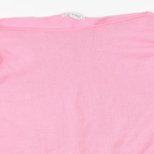 I SAW IT FIRST Womens Pink   Pullover Sweatshirt Size 12