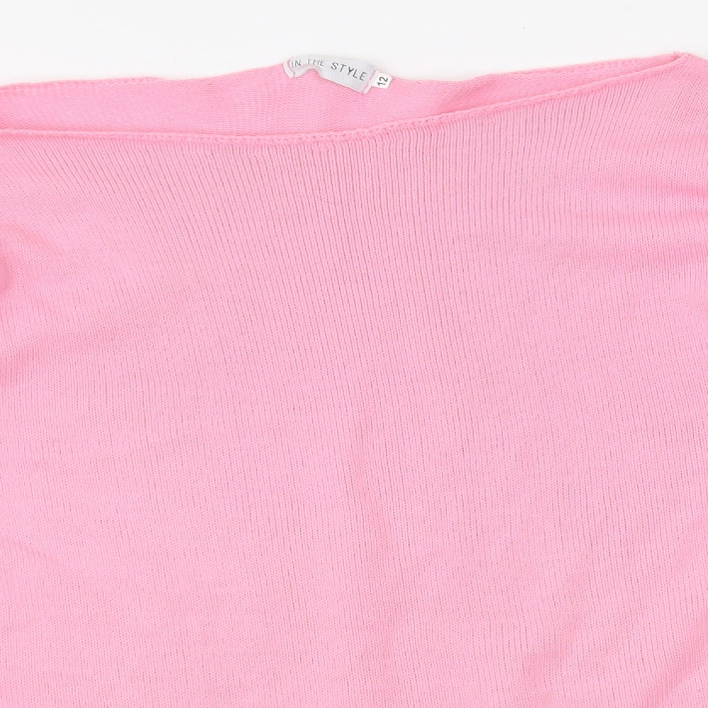 I SAW IT FIRST Womens Pink   Pullover Sweatshirt Size 12