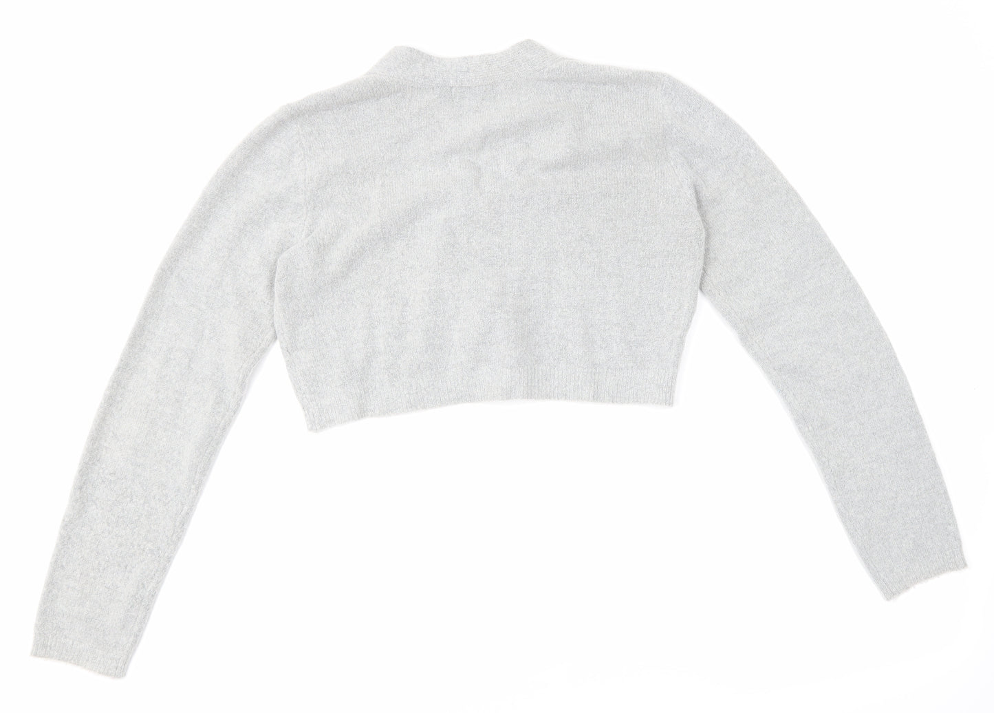PRETTYLITTLETHING Womens Grey   Cardigan Jumper Size S