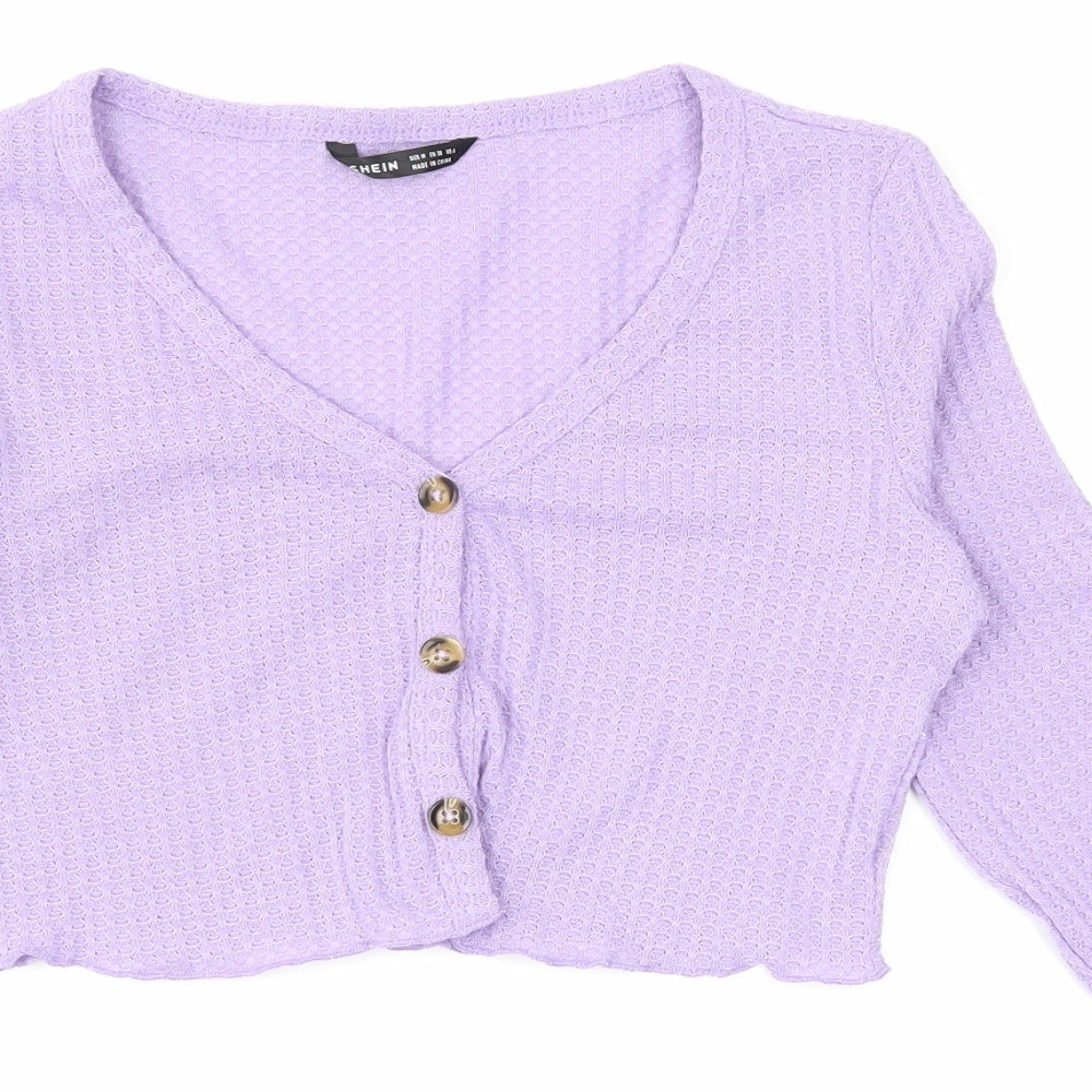 SheIn Womens Purple   Cardigan Jumper Size M