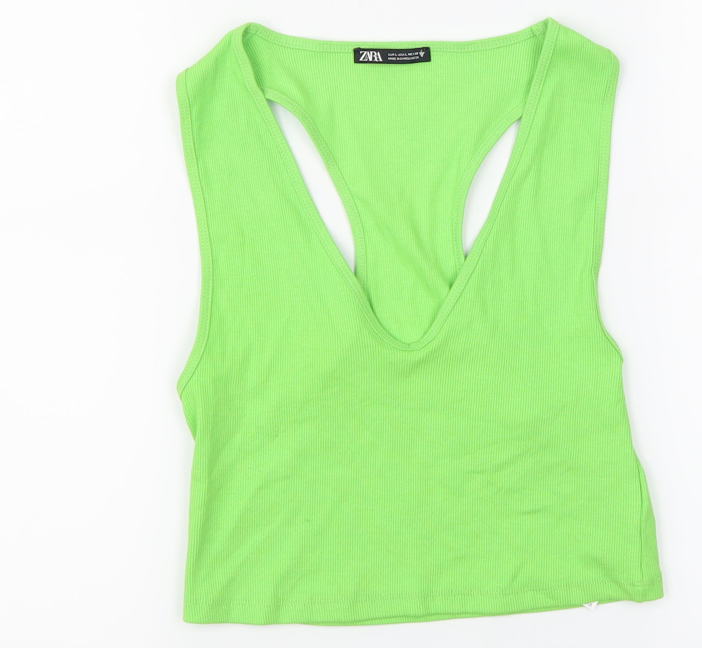 Zara Womens Green   Basic Tank Size L
