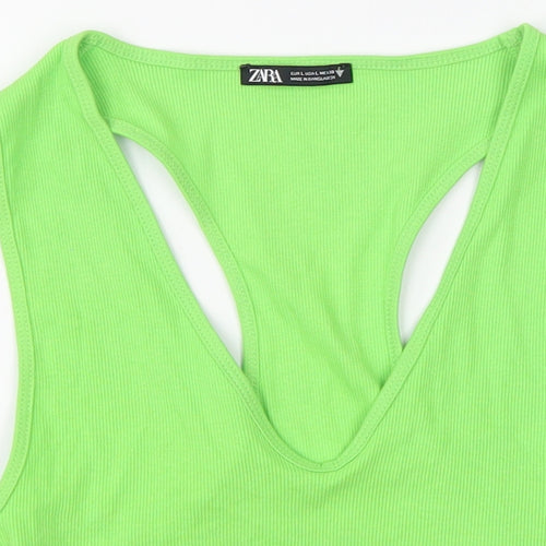 Zara Womens Green   Basic Tank Size L