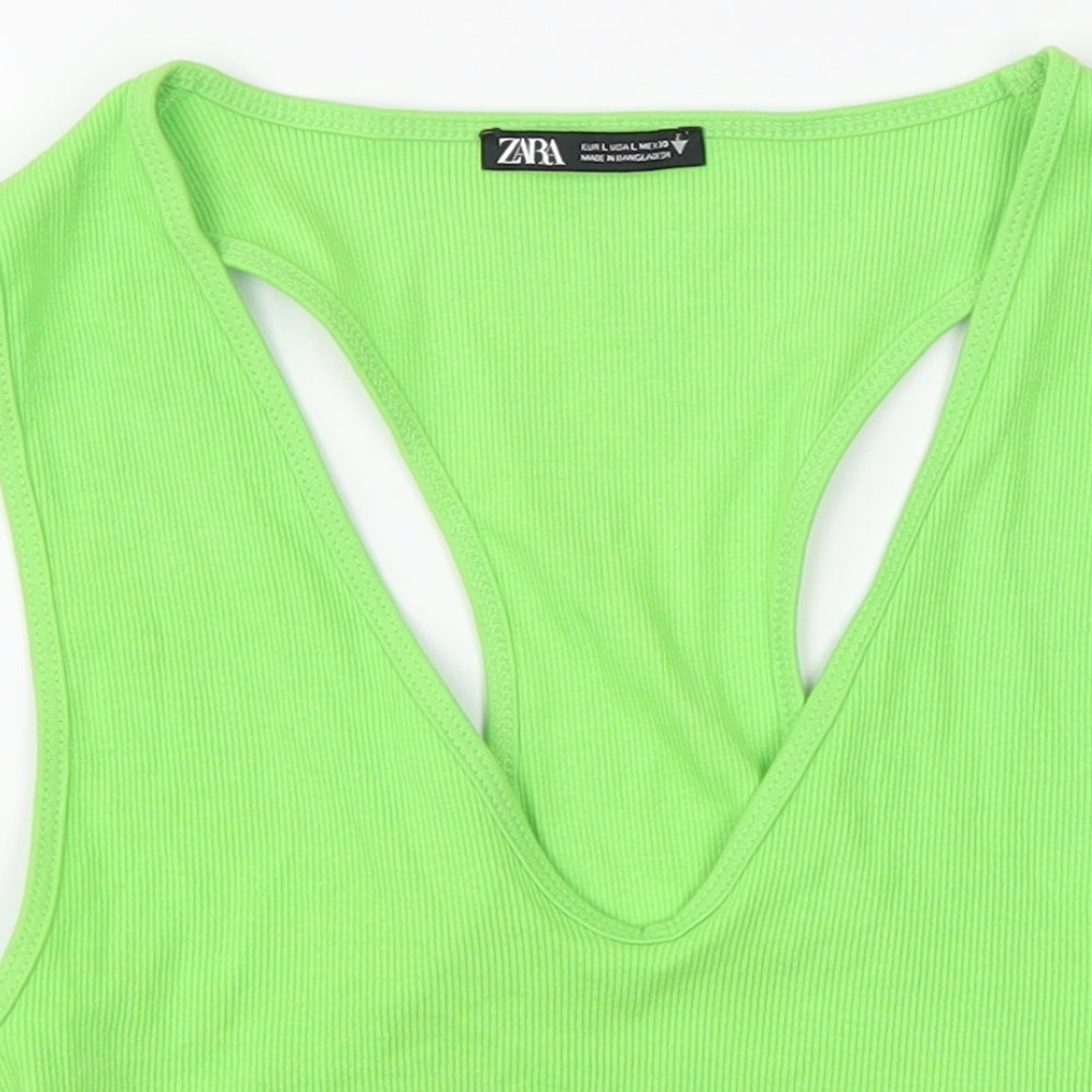Zara Womens Green   Basic Tank Size L