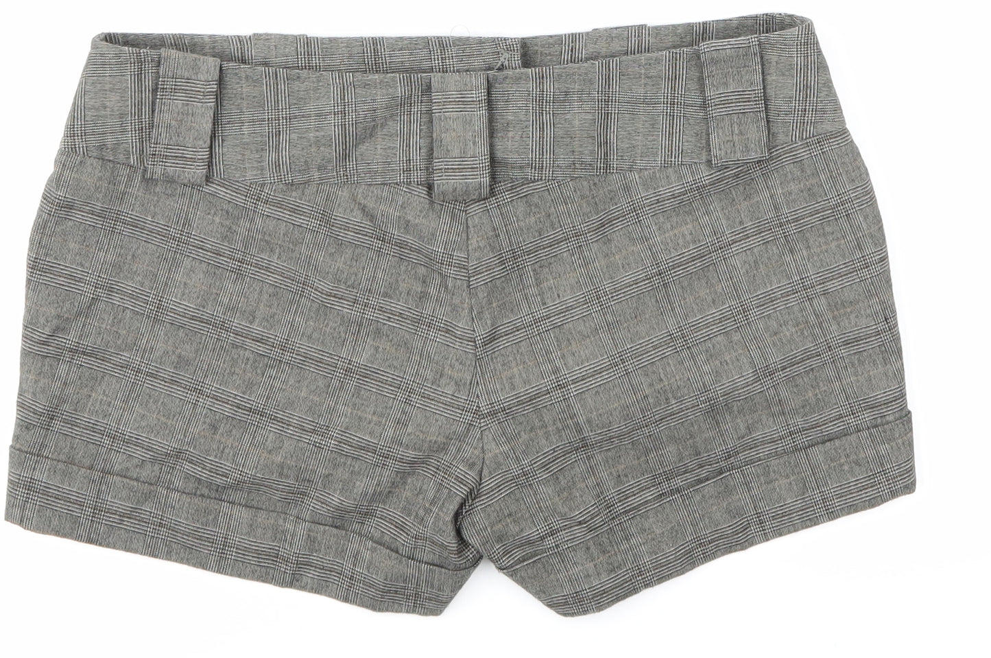 Select Womens Grey Check  Hot Pants Shorts Size 10