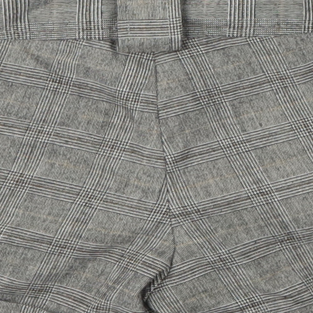 Select Womens Grey Check  Hot Pants Shorts Size 10