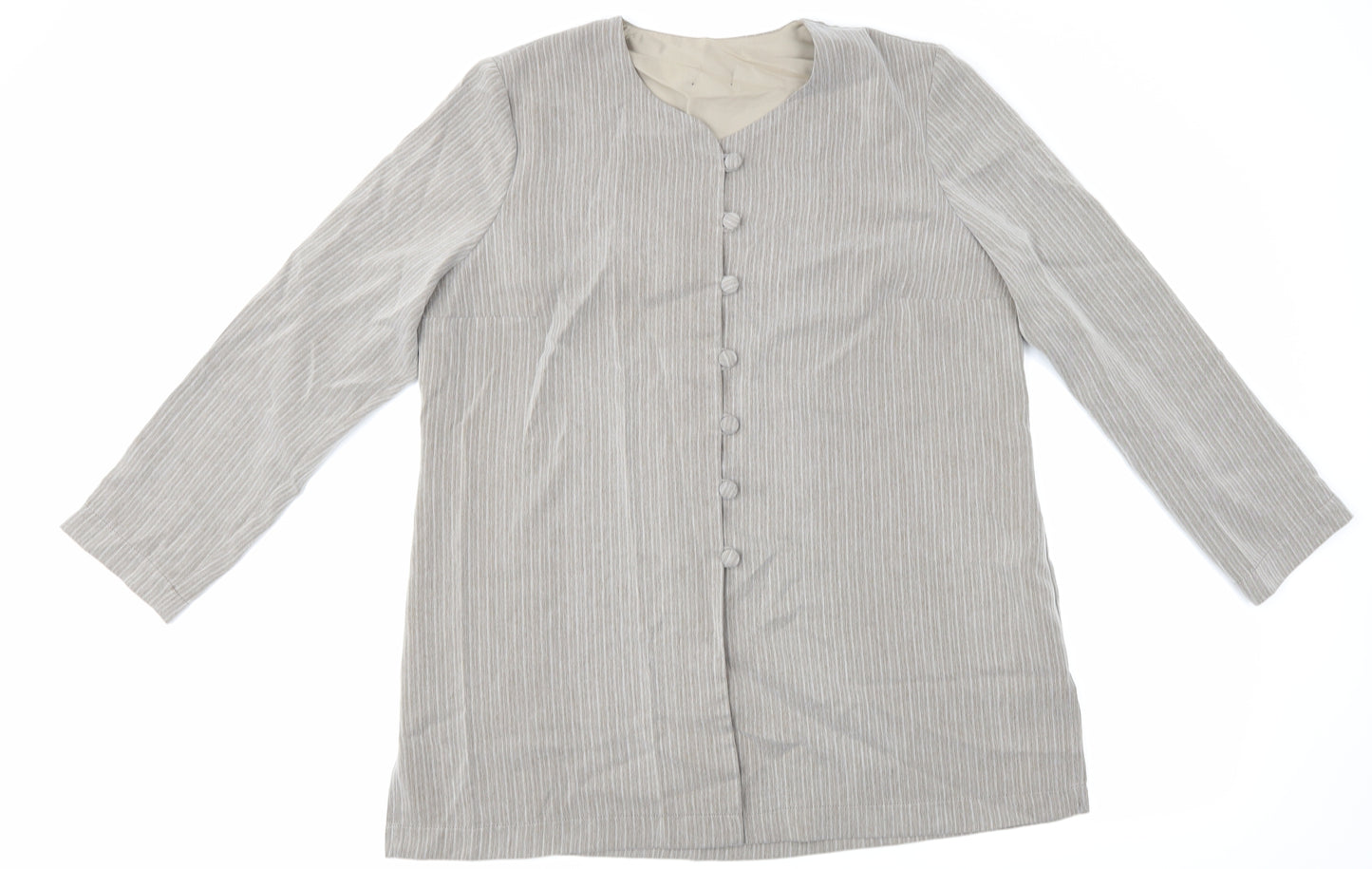 Hamells Womens Brown Striped  Jacket  Size 16