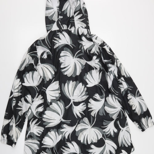 Marks and Spencer Womens White Floral  Rain Coat Jacket Size L
