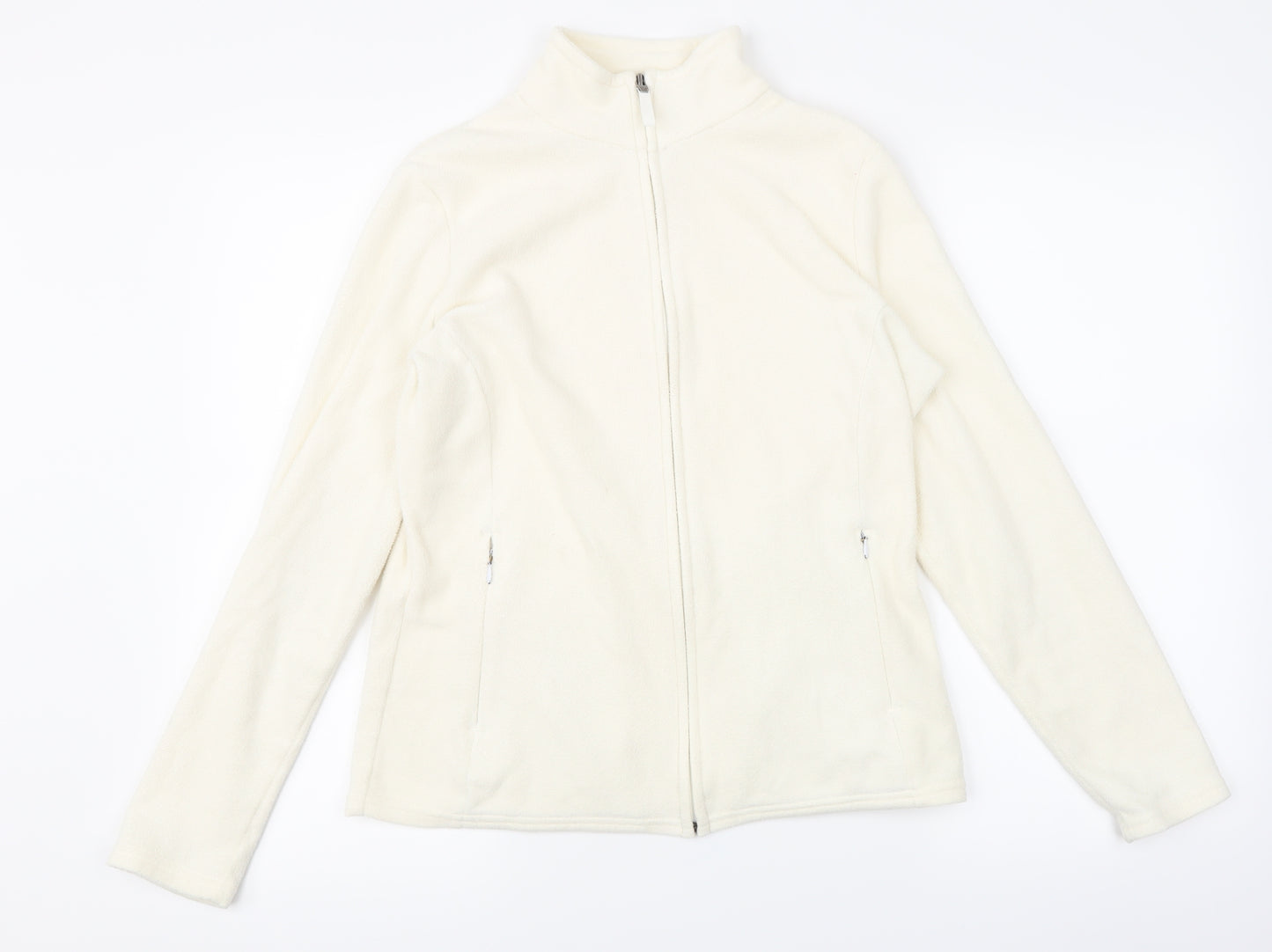 Marks and Spencer Womens Ivory  Fleece Pullover Hoodie Size 12
