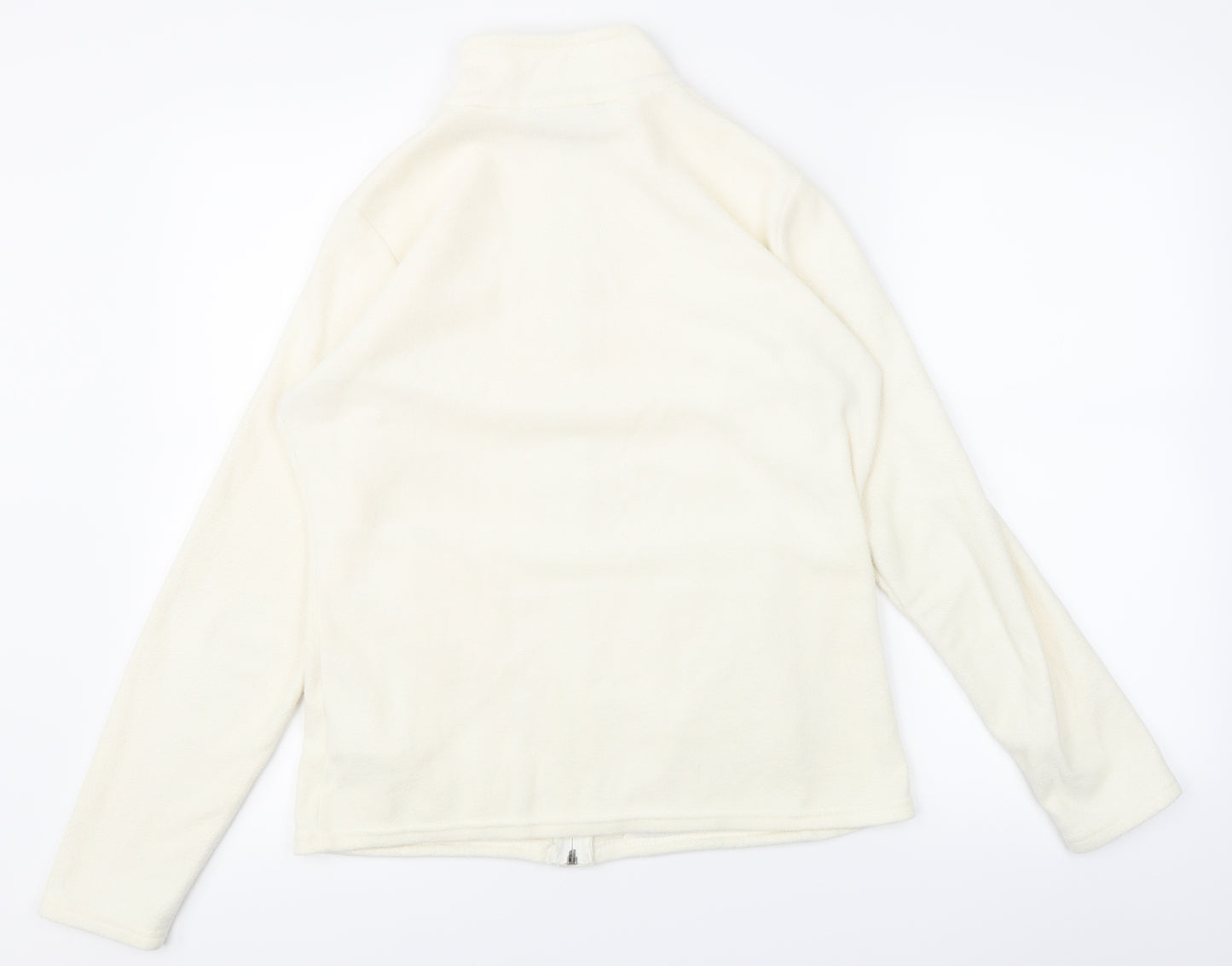 Marks and Spencer Womens Ivory  Fleece Pullover Hoodie Size 12
