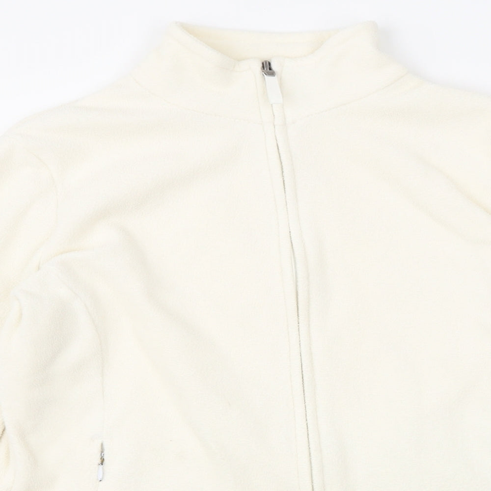 Marks and Spencer Womens Ivory  Fleece Pullover Hoodie Size 12