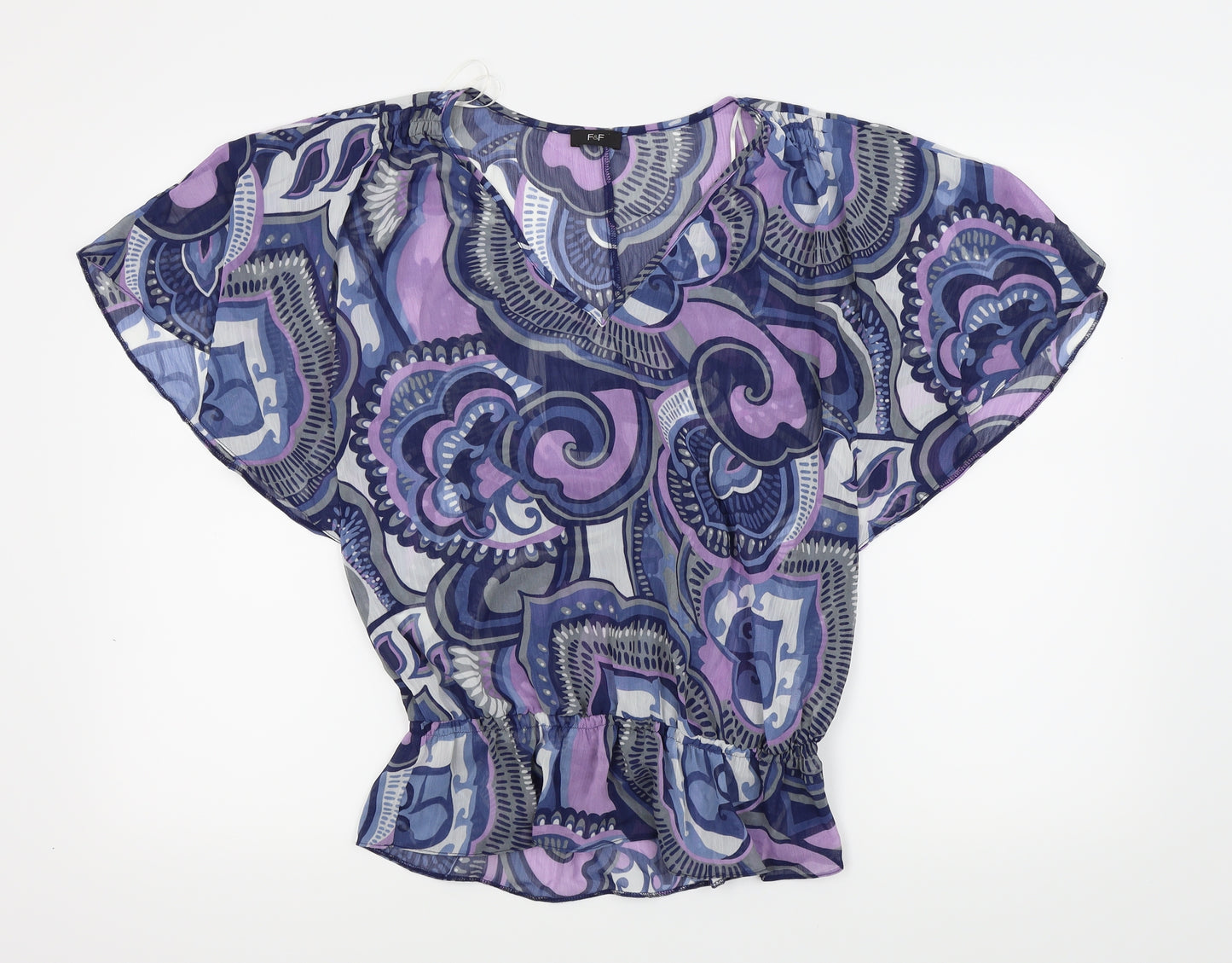 F&F Womens Blue   Basic Blouse Size 8