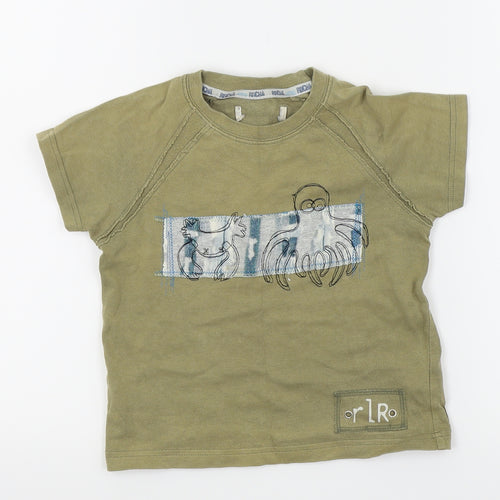 Debenhams Boys Green   Basic T-Shirt Size 2-3 Years