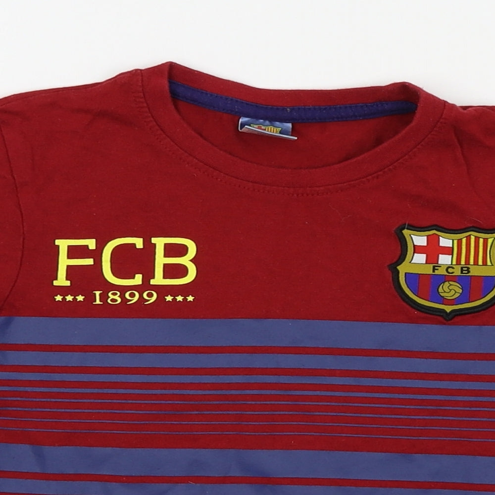 BARCA Boys Red   Jersey T-Shirt Size 4 Years  - Football