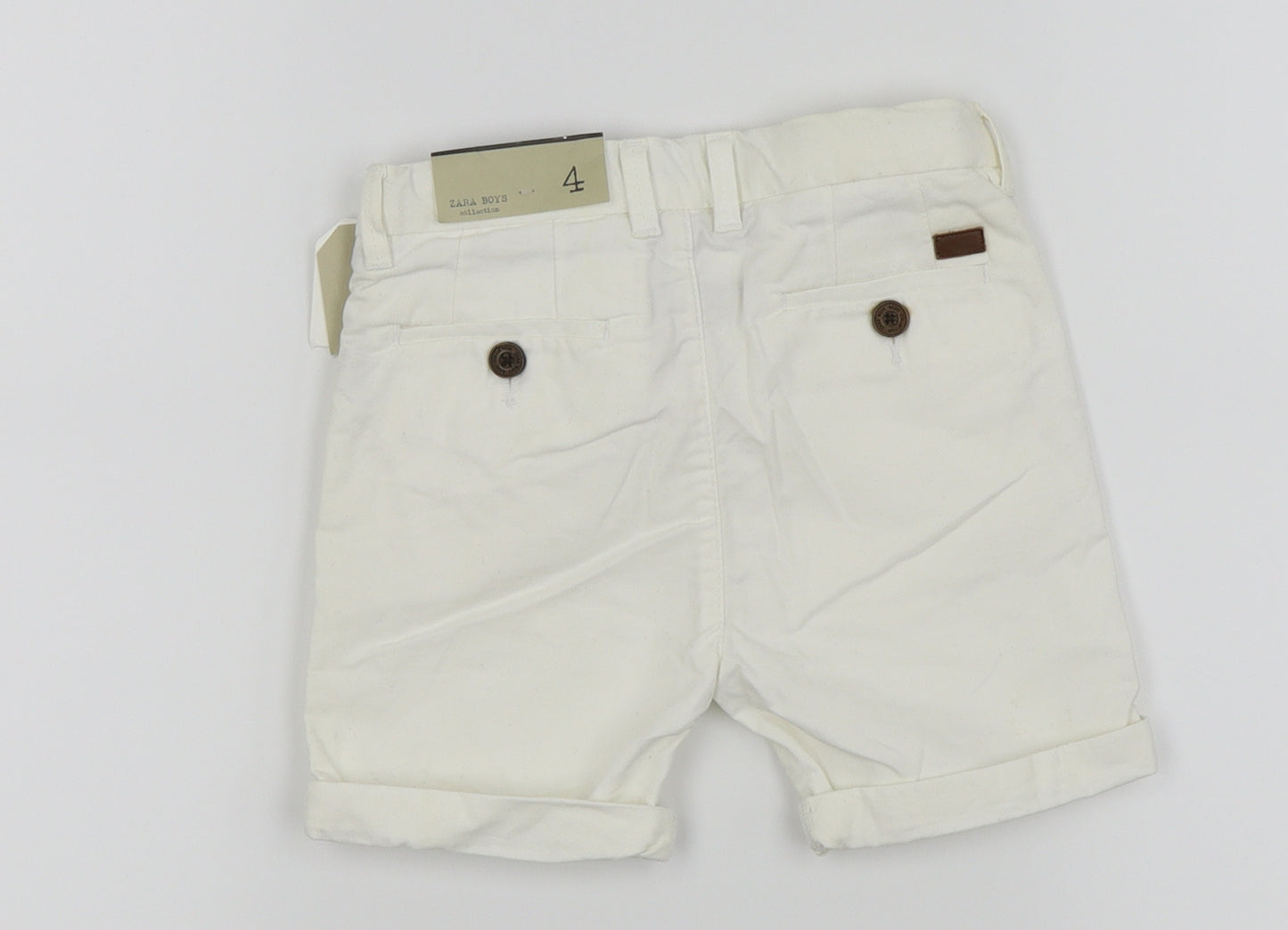 Zara Boys White   Chino Shorts Size 4 Years