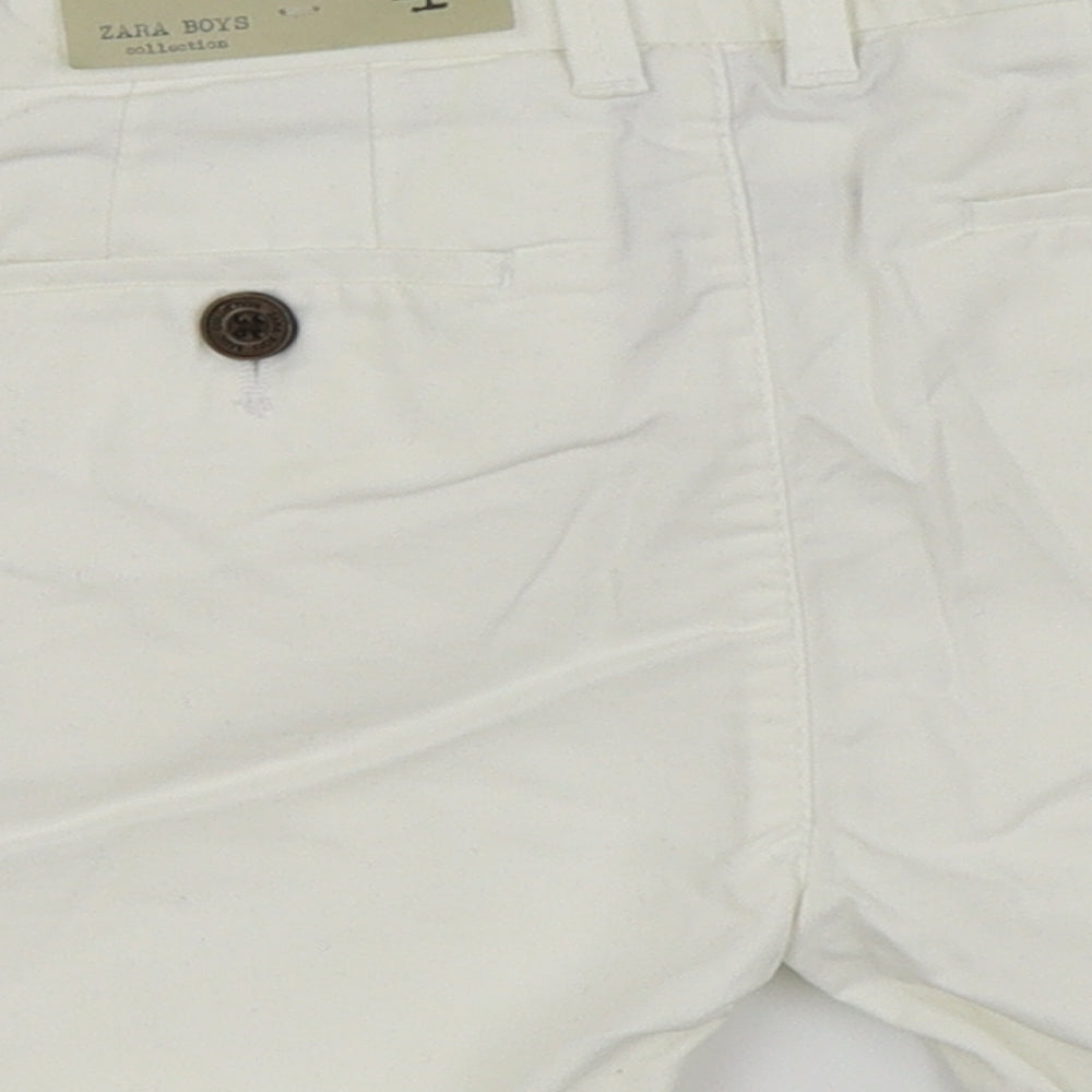 Zara Boys White   Chino Shorts Size 4 Years
