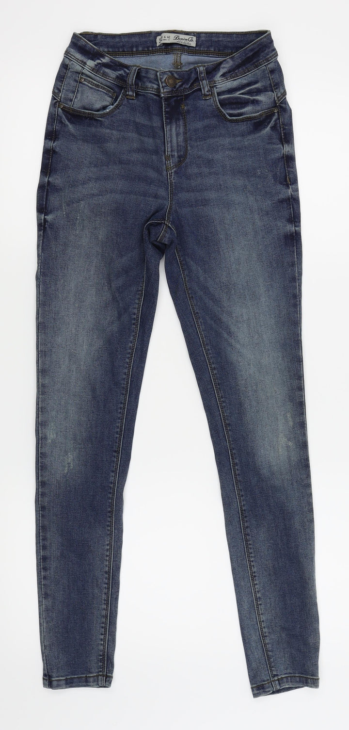 Denim & Co Womens Blue Skinny Jeans Size 10 L27 in