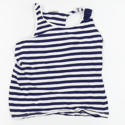 I love girls wear Girls White Striped  Camisole Tank Size 12-13 Years